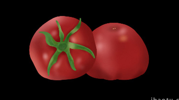 易用卡通类mg动画蔬菜类红色番茄