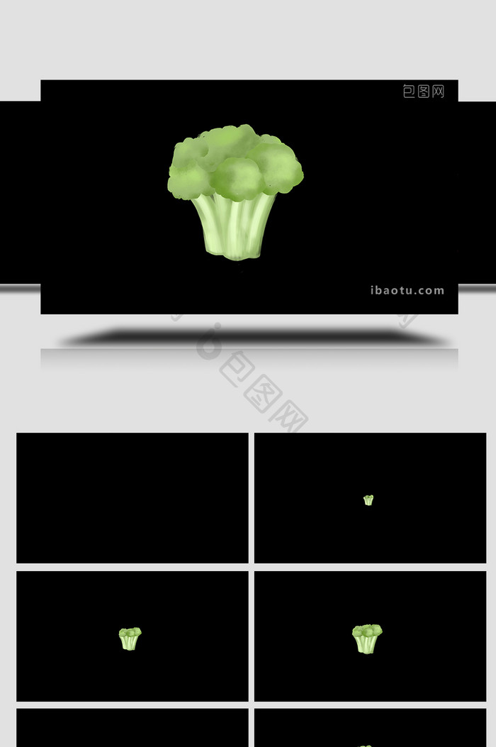 易用卡通类mg动画蔬菜类绿色花椰菜