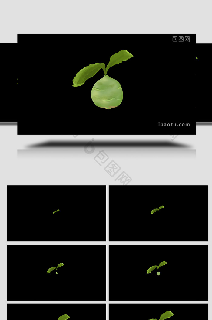 易用卡通类mg动画蔬菜类绿色芥菜