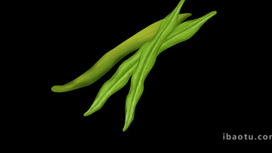 易用卡通类mg动画蔬菜类绿色四季豆