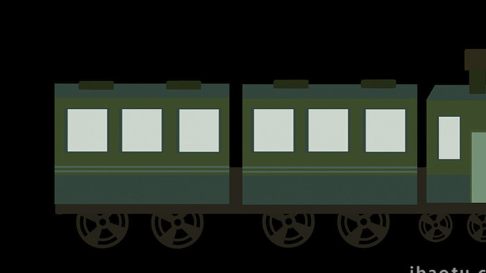 易用卡通类mg动画交通工具类火车