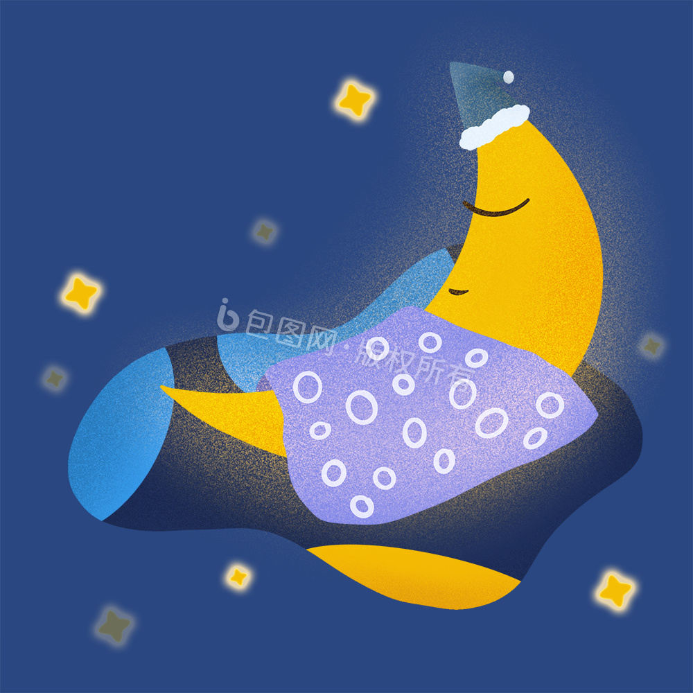 月亮黑夜星星闪光晚安gif动图下载-包图网