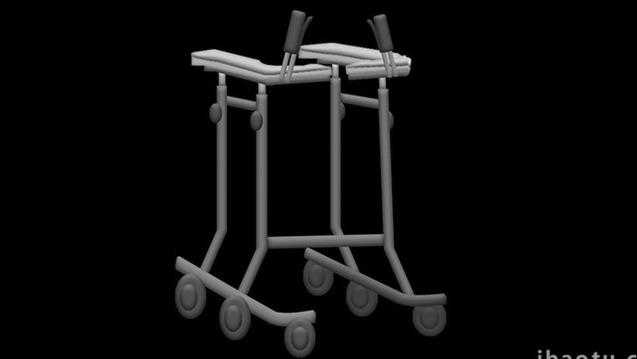 易用写实康复器材成人学步车助行器mg动画