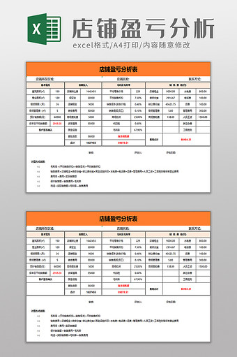 表格模板店铺会员充值消费管理系统excel模板图表店铺销售利润盈亏表