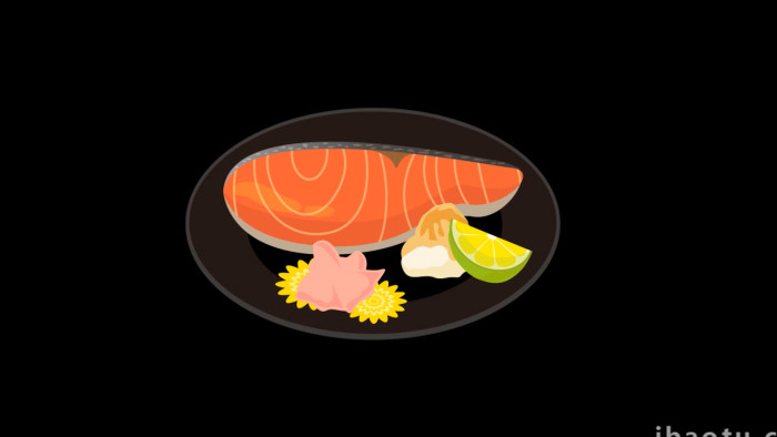 写实食物生鱼片料理美食MG动画