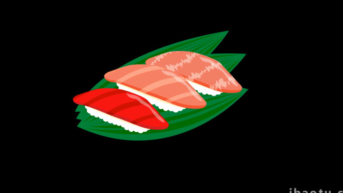 写实食物寿司料理海鲜美食MG动画