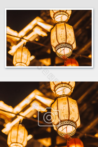 喜庆新年元宵节传统灯笼摄影图图片