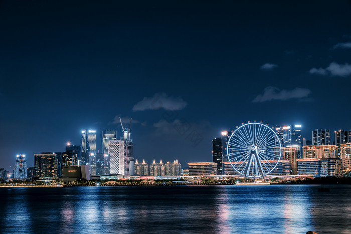 深圳城市现代建筑夜景摄影图图片