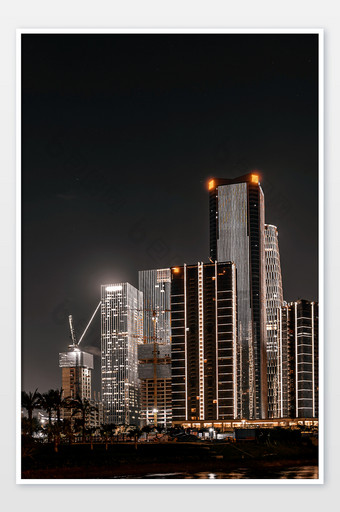 深圳城市建筑夜景摄影图图片