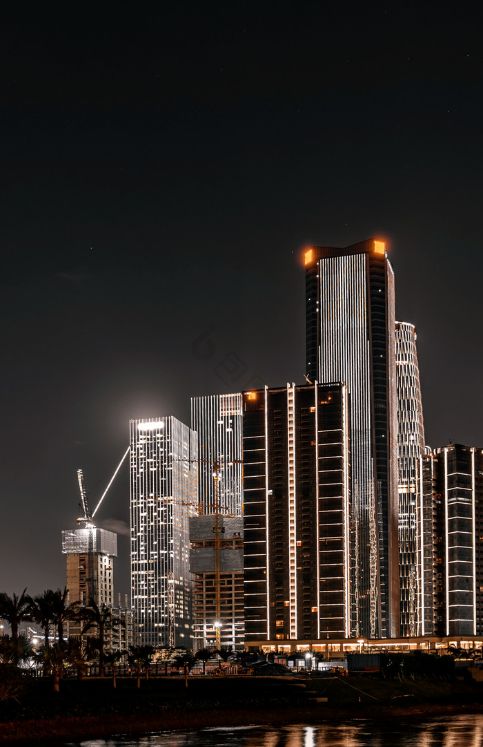深圳城市建筑夜景摄影图图片