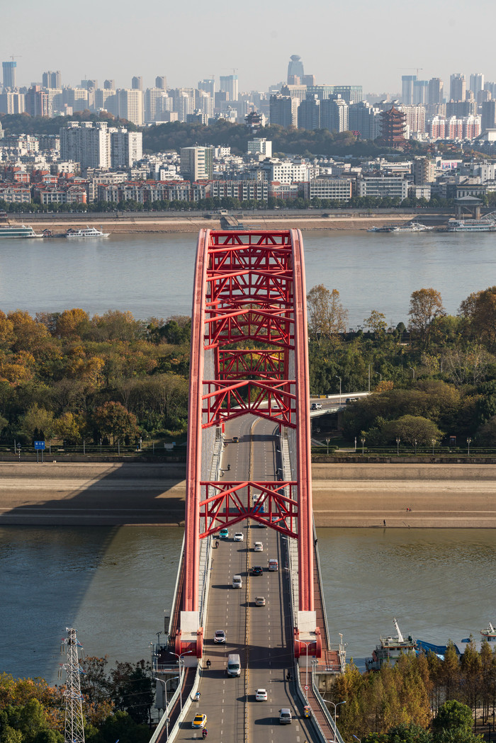 城市建筑武汉晴川桥摄影图片