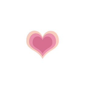 粉色扁平爱心情感动图gif