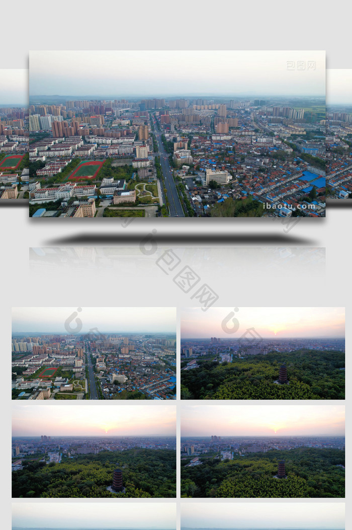 城市地标滁州市全椒县城市全景4K航拍