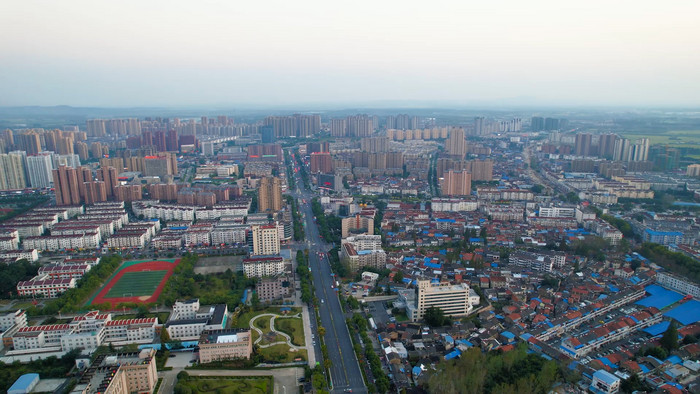 城市地标滁州市全椒县城市全景4k航拍