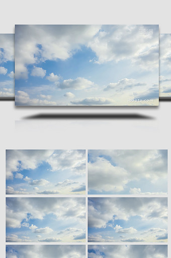 自然天空蓝天白云云朵快速移动8K延时摄影图片
