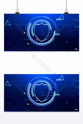 蓝色科技智能网络安全背景图片