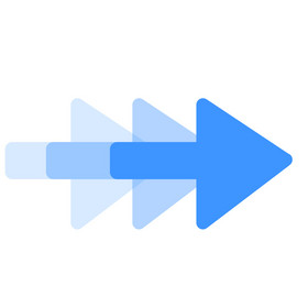 蓝色简约箭头表情包gif图