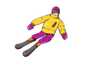 冬季户外项目滑雪