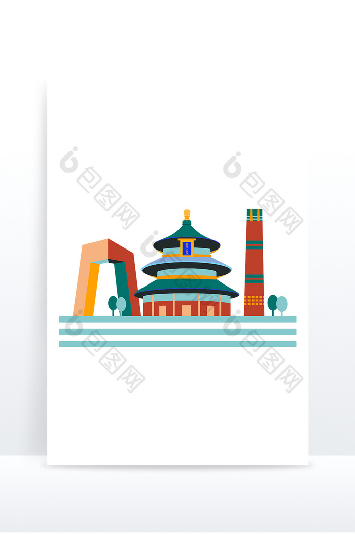 冬奥风光北京城市建筑天坛