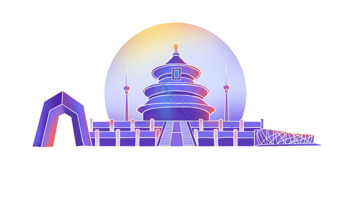 北京运动会城市地标建筑图片