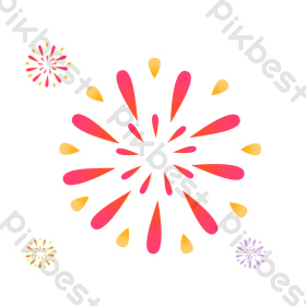 简约喜庆烟花闪动表情包gif图