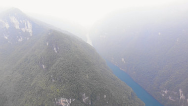 自然大气贵州道真桃源三河口大峡谷4K航拍