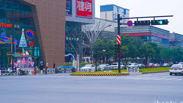 十字路口车流延时