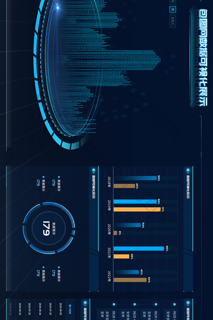 科技感智慧城市数据可视化超级大屏数据展示