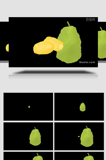 易用卡通类mg动画水果类菠萝蜜图片