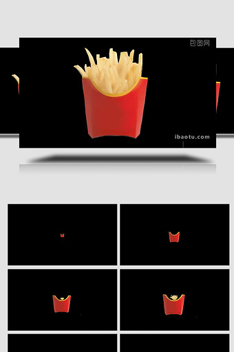 易用写实mg动画食物类油炸薯条图片