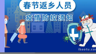 下載全國愛國日mg宣傳動畫ae模板下載藍色簡約抗疫防疫指南宣傳短視頻