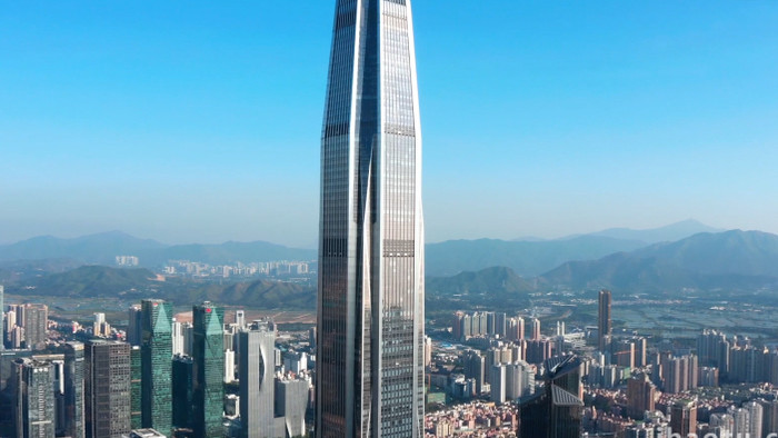 城市地标震撼深圳平安大厦超高层建筑航拍