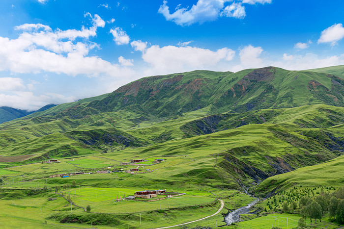 成都八美草原风光图片