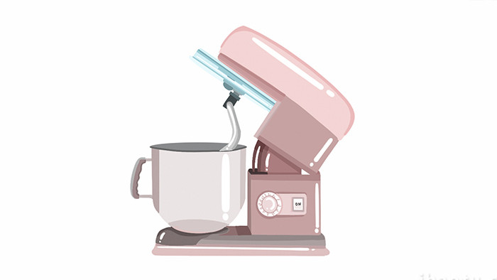 易用mg写实类机械设备粉红色的料理机