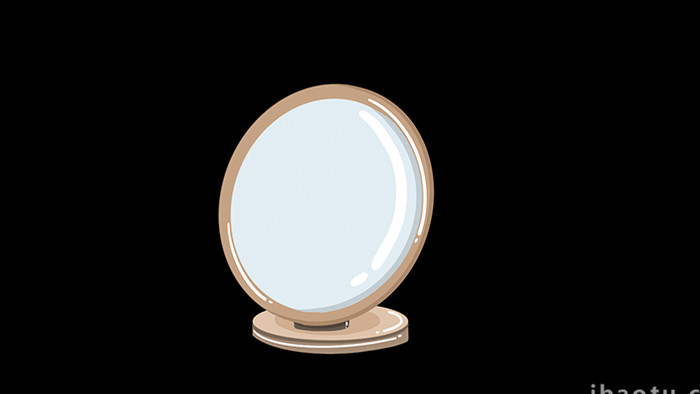 易用mg写实类家居用品木质的圆台式化妆镜