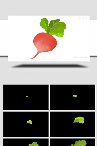 易用卡通类mg动画蔬菜类粉萝卜图片