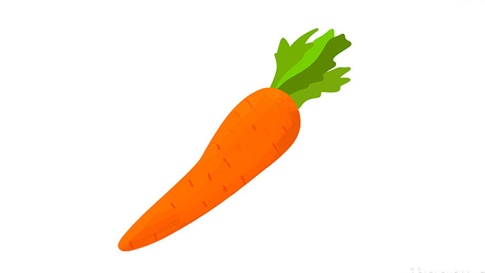 易用卡通类mg动画食物蔬菜类胡萝卜