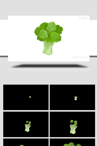 易用卡通类mg动画蔬菜类西兰花图片