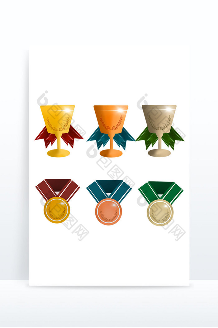 冰雪运动奖杯奖牌奖章抽带运动会小图片图片