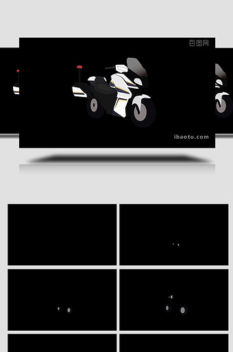 易用卡通类mg动画交通工具类警用摩托车图片