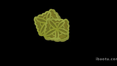 易用卡通类mg动画食物类两块绿豆糕