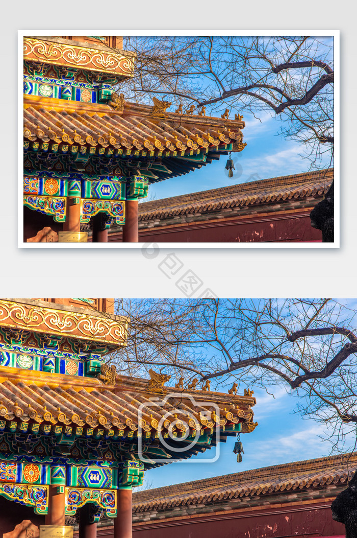 北京城市地标雍和宫建筑摄影图片