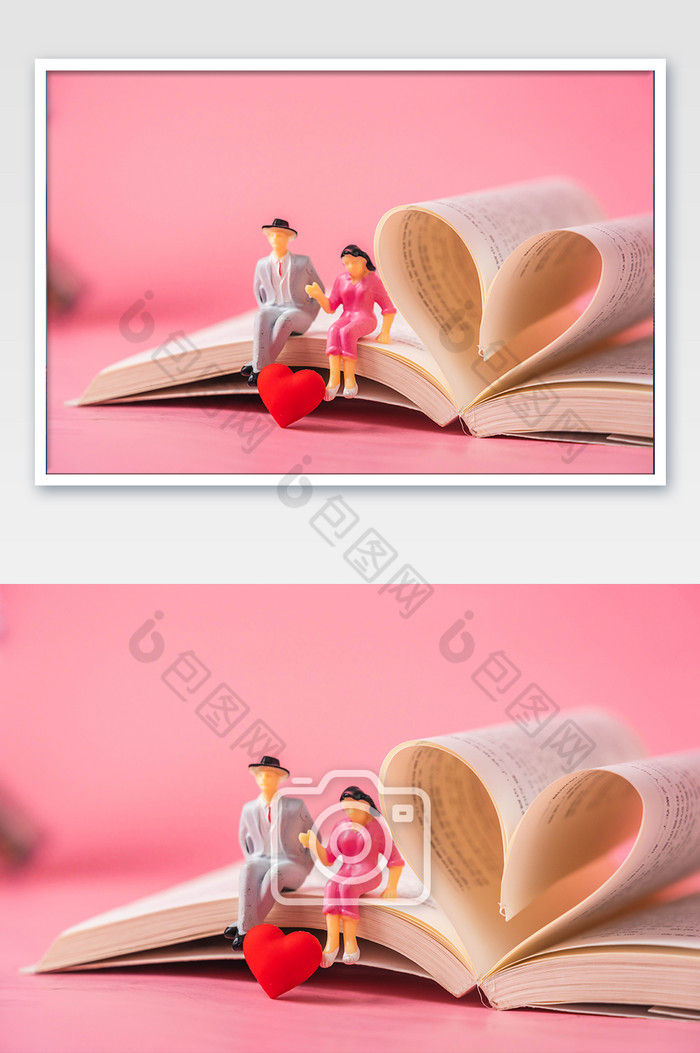 情人节爱心情侣书籍节日装饰图片图片