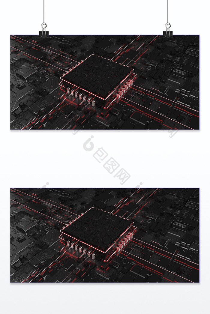 商务科技芯片电子电路板科幻未来背景