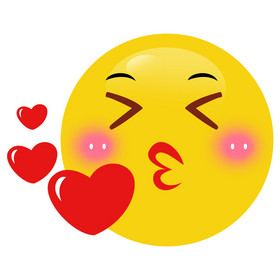 黄色可爱脸部表情亲亲情侣表情包gif