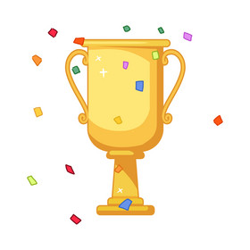 奖杯获奖得奖庆祝撒花动图动图gif