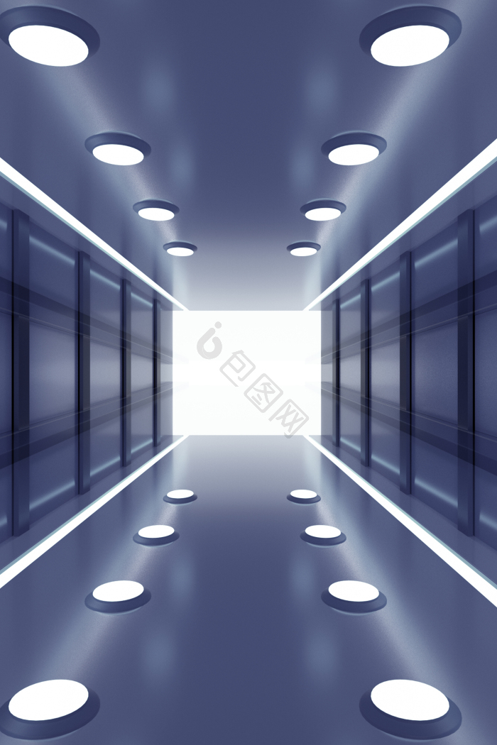 未来感科技空间通道模板-包图网
