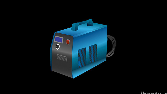 易用写实类mg动画建筑设备蓝色电焊机