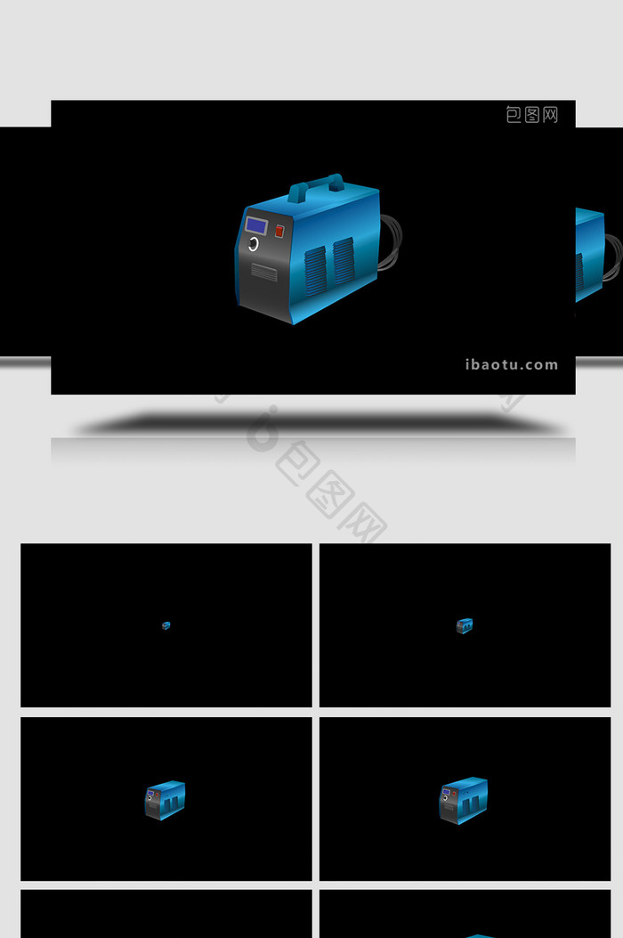易用写实类mg动画建筑设备蓝色电焊机