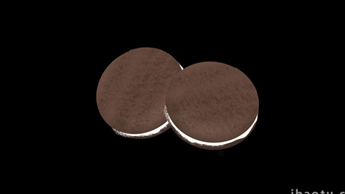 易用写实类mg动画圆形巧克力夹心饼干
